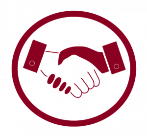 Image icon with two people shaking hands